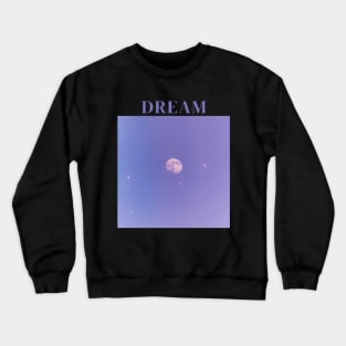 "Lunar Dreamscape - Mystical Moonlit Sky, Aesthetic 'Dream' T-shirt, Tranquil and Inspiring Unisex Tee, Celestial Beauty in Purple and Blue Gradient" Crewneck Sweatshirt